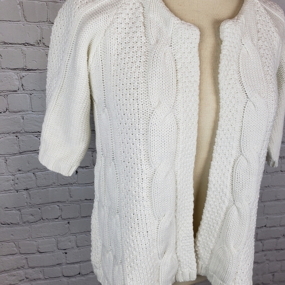 ON Chunky Cable Knit Open Front Cardigan XS - Picture 5 of 7